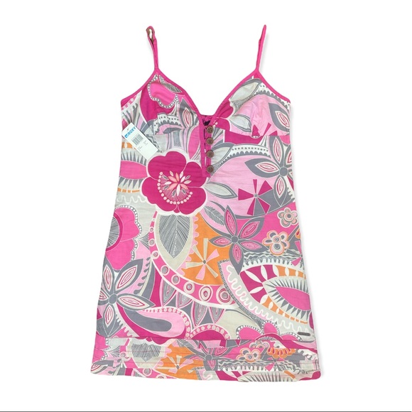 ROXY FLORAL BACK TIE DRESS **NWT** - Picture 6 of 13